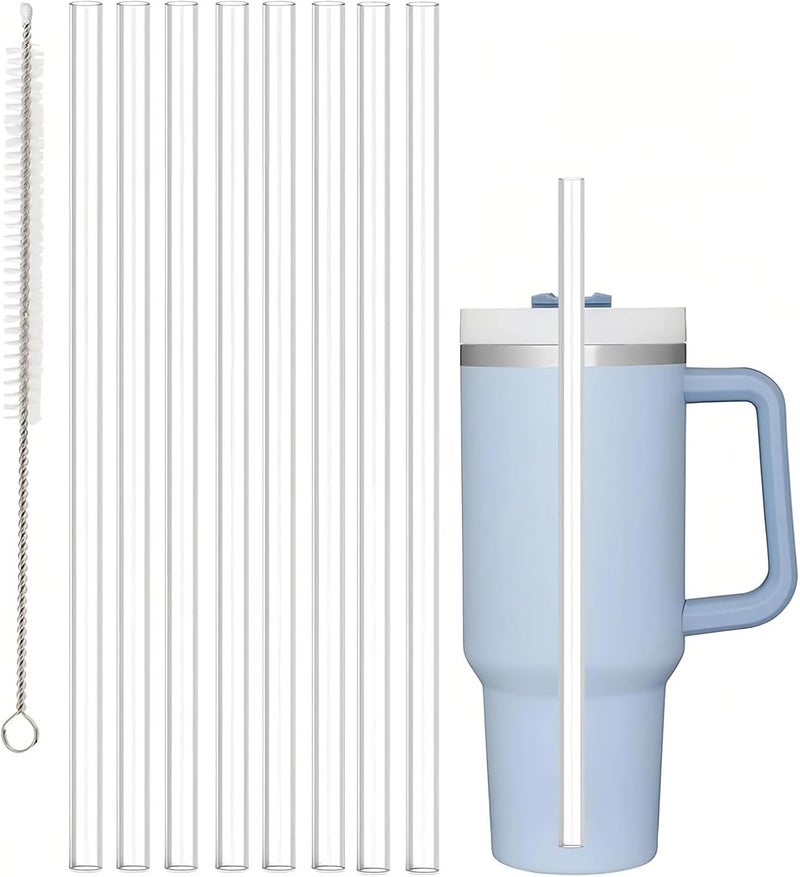 NCYOEW Replacement Straws for TAL 40OZ Stainless Steel Tumbler with A Cleaning Brush, Pack of 8 - Image 1